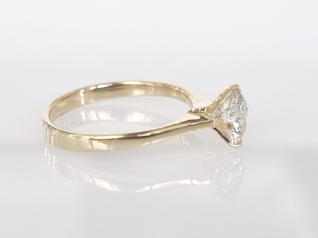 Anel de noivado - 14 K Ouro amarelo -  1.02ct. tw. Diamante  (Natural) #3.1