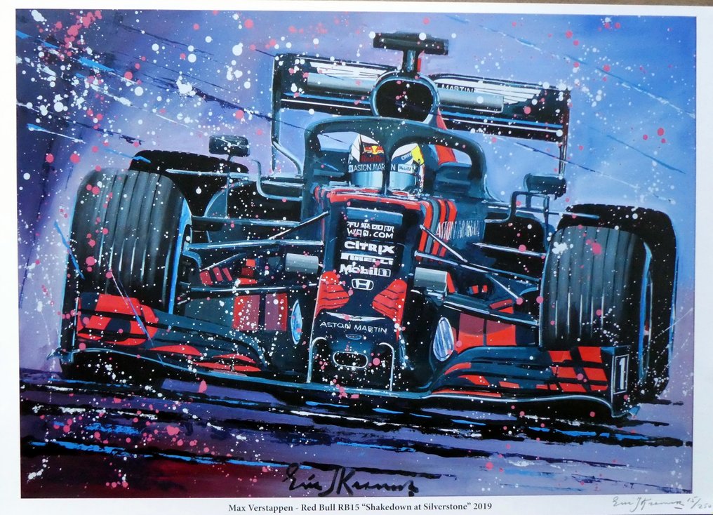Red Bull Racing RB15 (Shakedown At Silverstone) - EricJan Kremer - Max Verstappen - 2019 - Artwork  #2.1