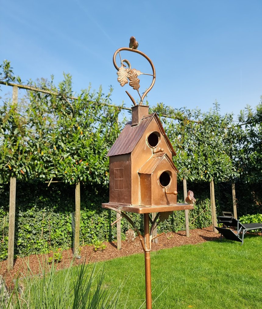 Szobrocska - BIrdhouse - Vas, Fém #3.2