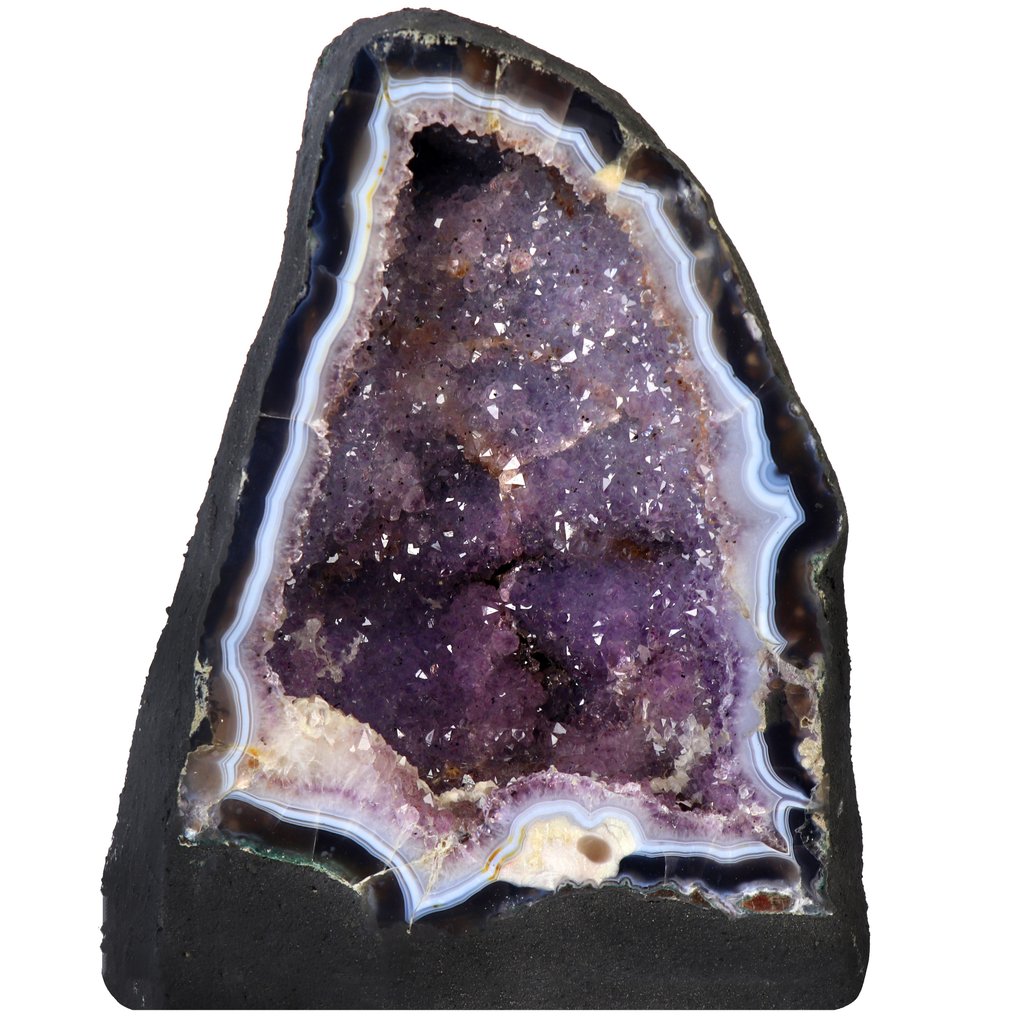 AA 品質 - “閃閃發光”紫水晶 - 27x18x15 cm - 晶洞- 8 kg #1.1