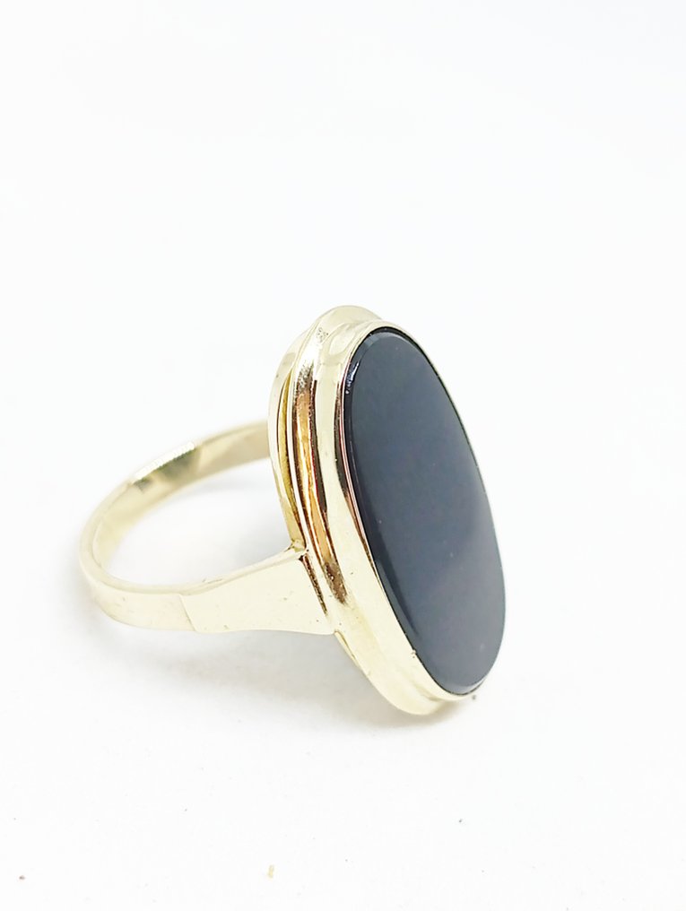 No Reserve Price - Ring - 18 kt. Yellow gold Onyx #1.1