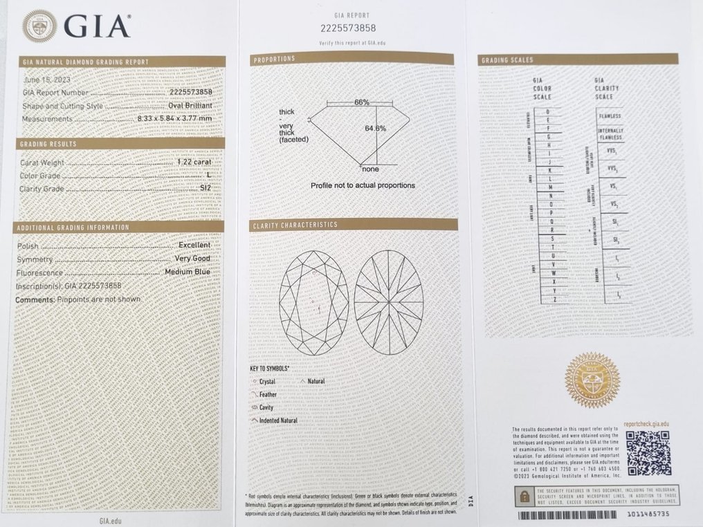 订婚戒指 - 14K包金 黄金 - 1.56ct. tw. 钻石 (天然) - 钻石 #4.3