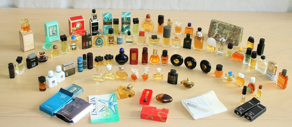 香水瓶 - 特別收藏 75 個香水微縮模型和 8 個樣品 - 玻璃 #1.1