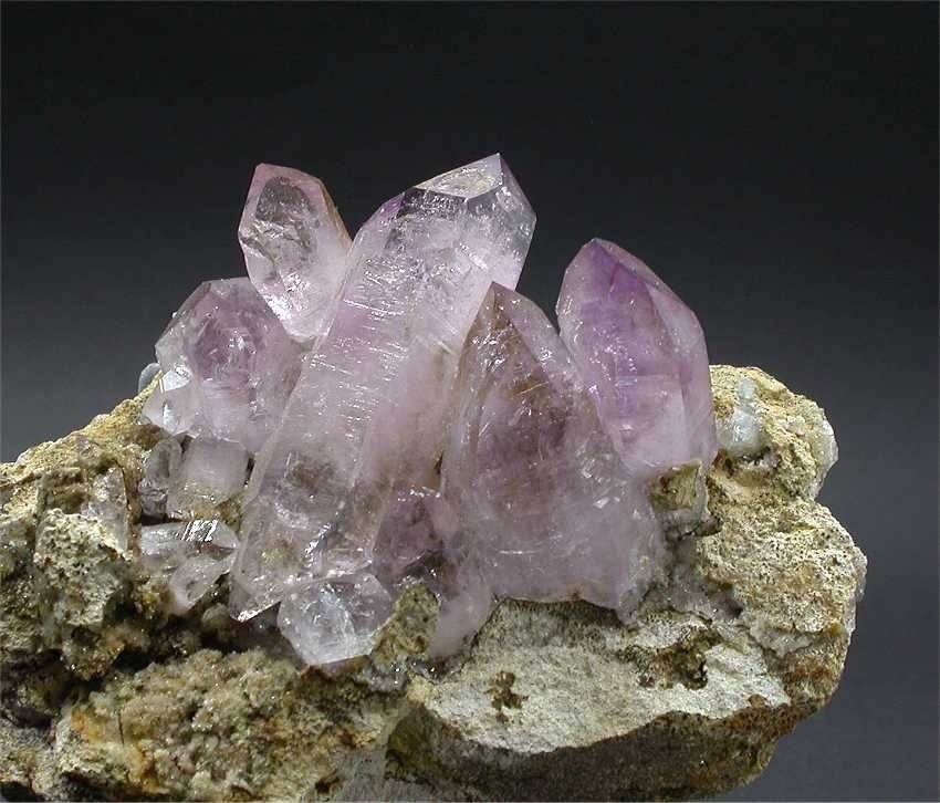 Amethyst Kristalle auf Muttergestein - Höhe: 10 cm - Breite: 7 cm- 210 g #3.1