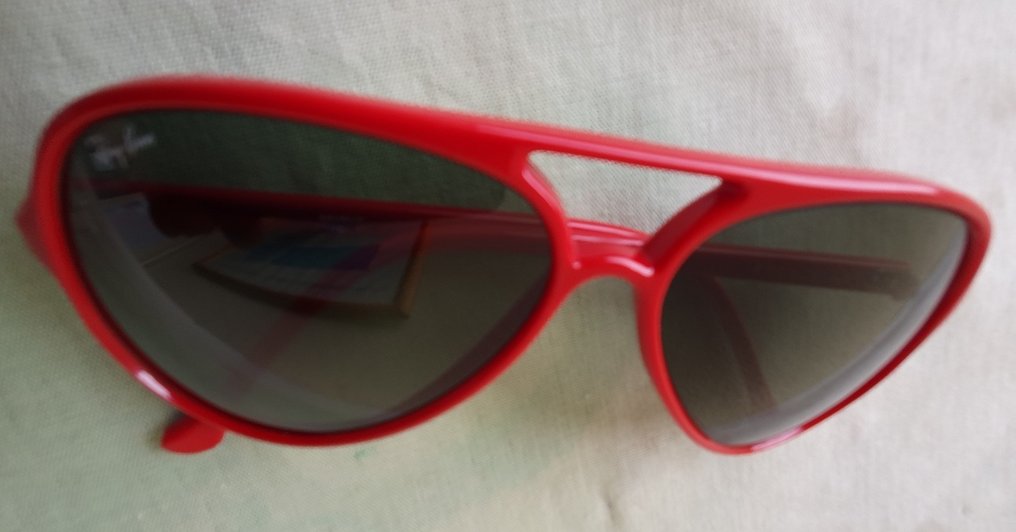 Bausch & Lomb U.S.A - Ray Ban Aviator Red Plastic Frame 145 - Sunglasses #3.1