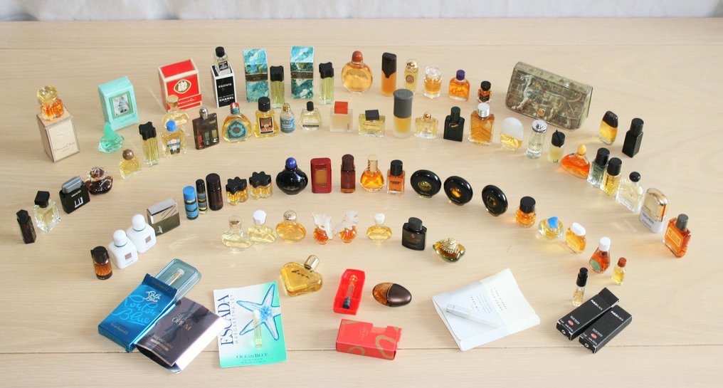 香水瓶 - 特別收藏 75 個香水微縮模型和 8 個樣品 - 玻璃 #2.1