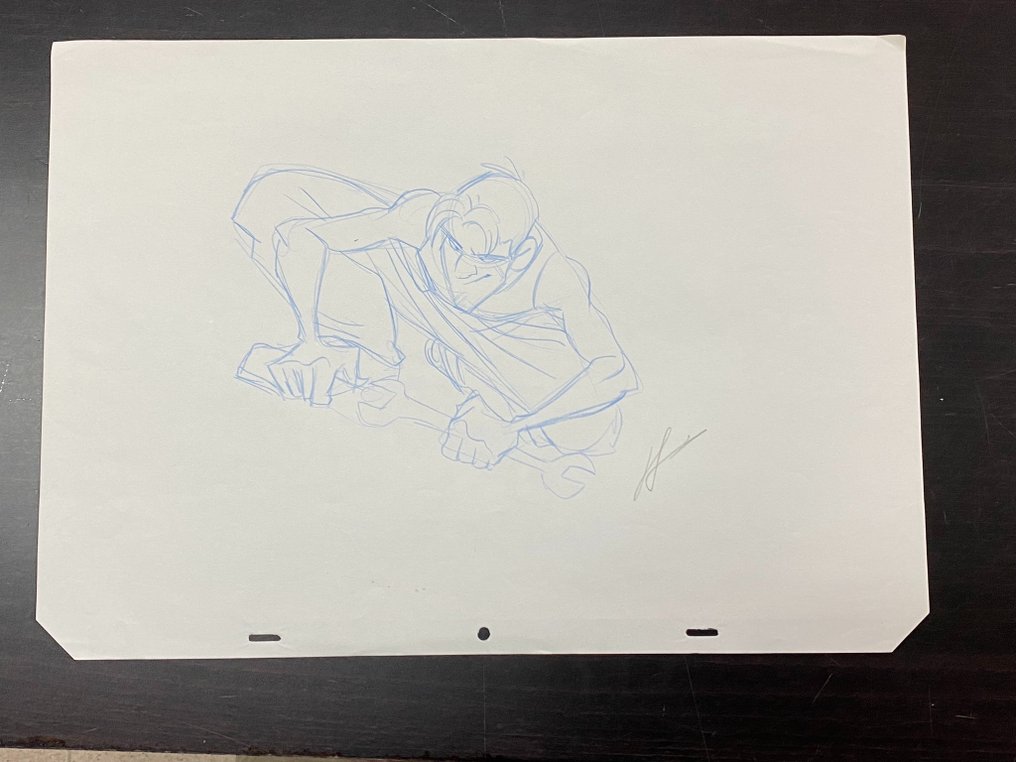Titan A.E. (2000) - 1 Original animation drawing of Cale Tucker, signed by an animator - very rare! #2.1