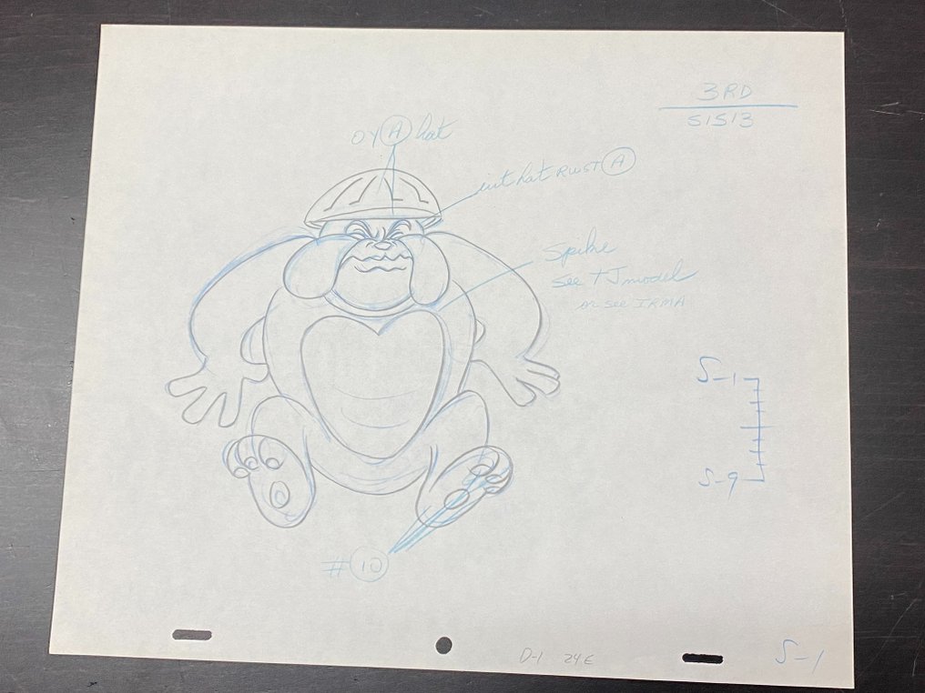 Looney Tunes, 1970's - 1 Disegno originale di Ettore il Bulldog #2.1