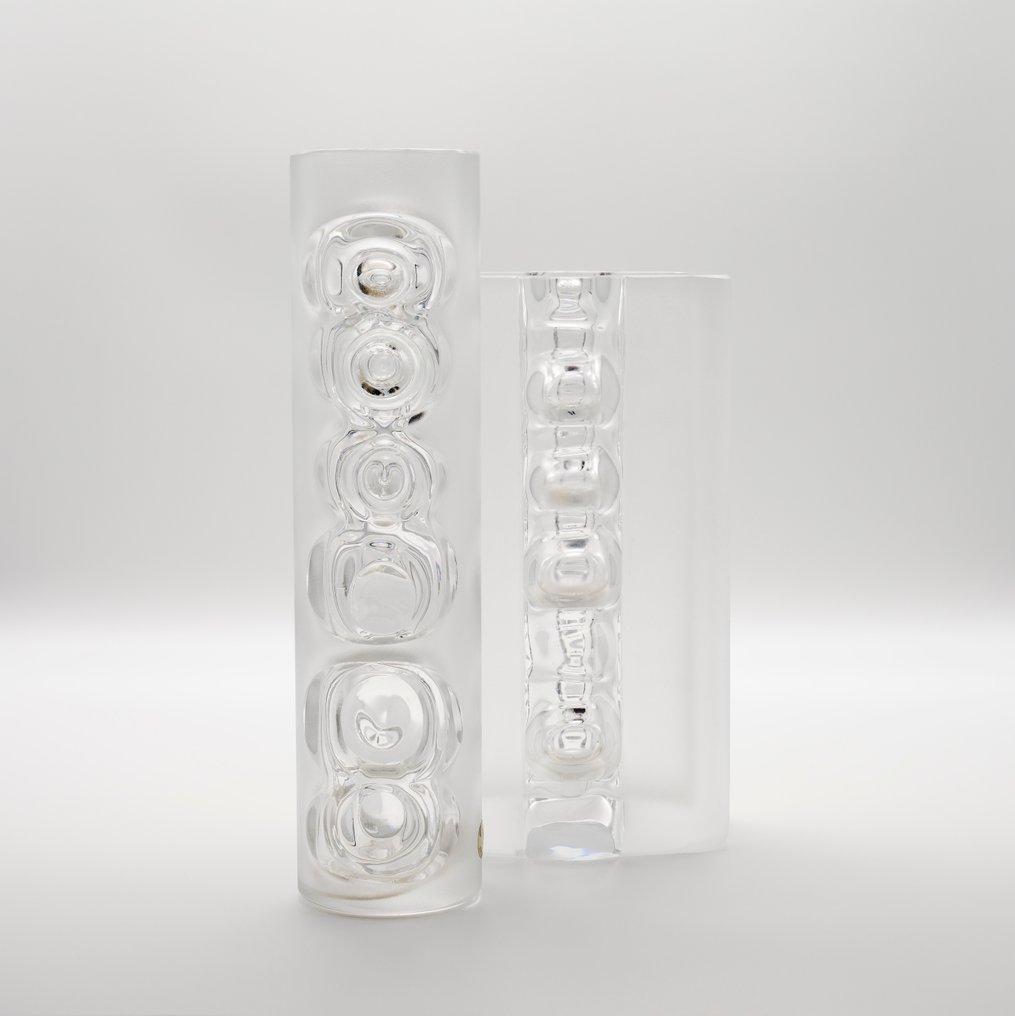 Peill & Putzler - Vase (2) -  Bobler  - Glass #1.2