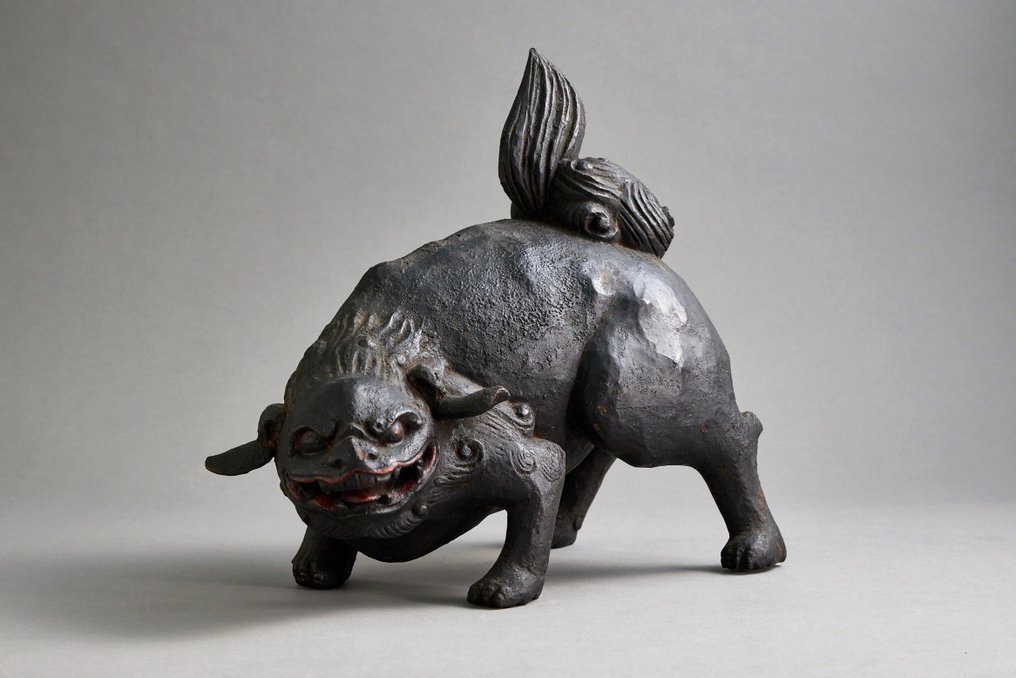 Shishi 獅子 Lion Statue - Skulptur Trä - Japan - Edo eller Meiji period #1.1