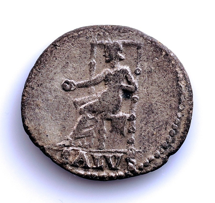 Romeinse Rijk. Nero (54-68 n.Chr.). Denarius Roma 66 - 67 d.C. - SALVS #1.2