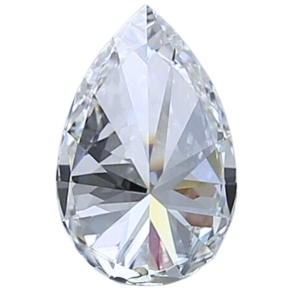 1 pcs 鑽石 - 1.00 ct - 明亮型, 梨形 - E(近乎完全無色) - 無瑕疵的 #3.2