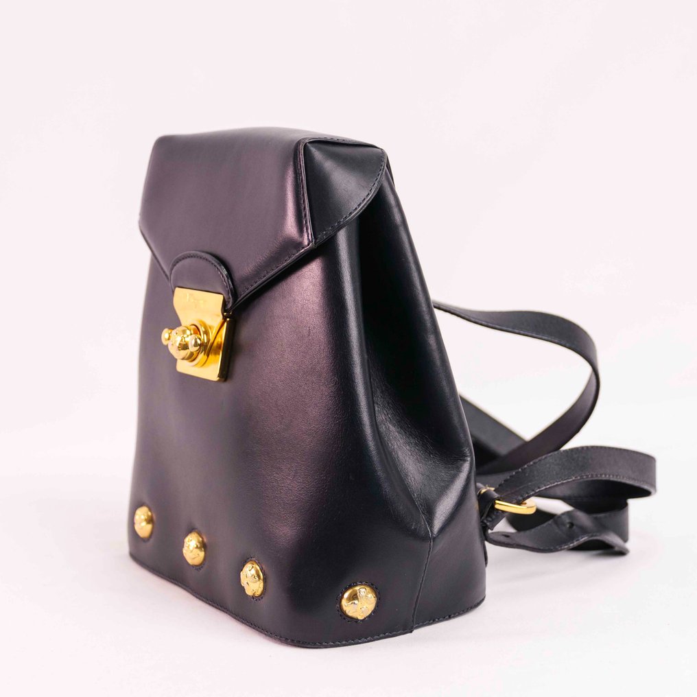 Salvatore Ferragamo - Gancini Black Bucket Leather Shoulder Bag - Handtasche #1.2