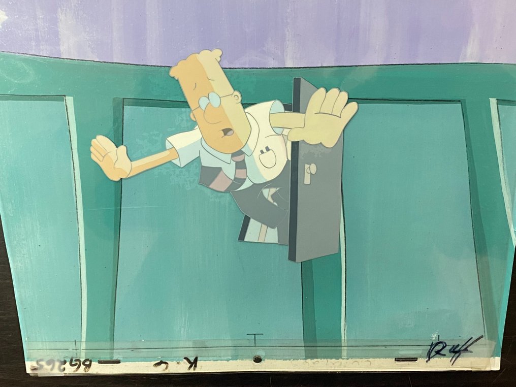 Dilbert (TV series, 1999) - 1 Cel di animazione originale, con sfondo dipinto #2.2