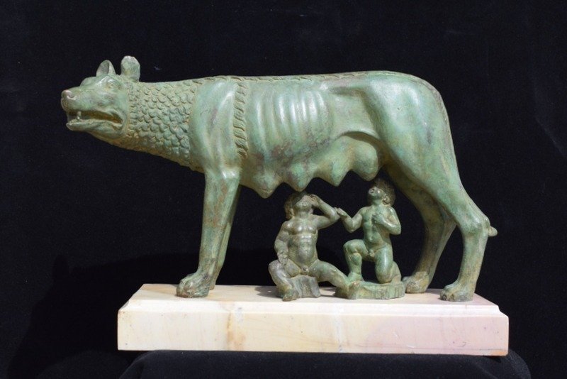 Skulptur, Lupa Capitolina - 23 cm - Brons #2.1