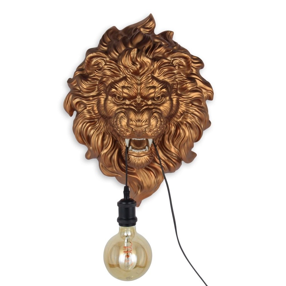 Veistos, Testa di leone color bronzo - 49 cm - Hartsi #1.1