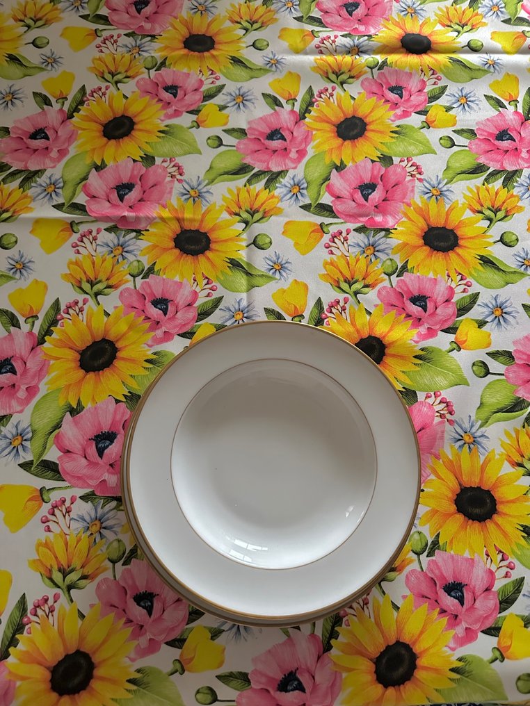 優雅的 Sanderson 布料桌布，飾有花卉圖案和野花 - 紡織品  - 3 m - 1.43 m #1.2