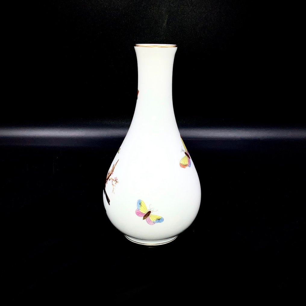 Herend, Hungary - Exquisite Vase (15,5 cm) - "Rothschild Bird" Pattern - 花瓶  - 手绘瓷器 #2.1