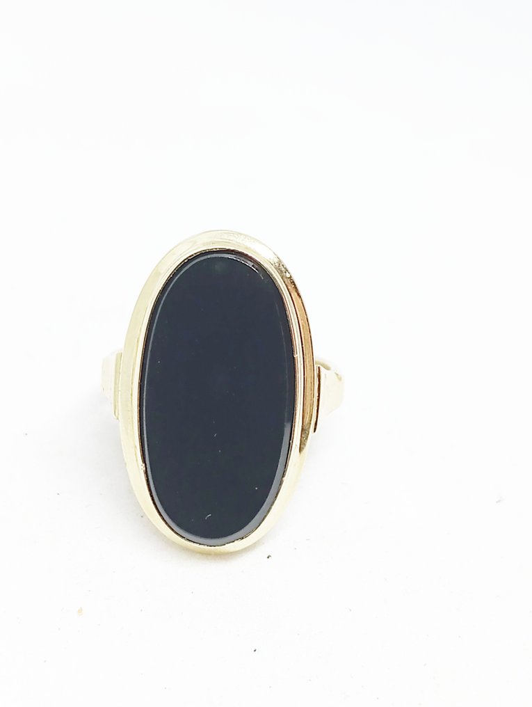 No Reserve Price - Ring - 18 kt. Yellow gold Onyx #1.2