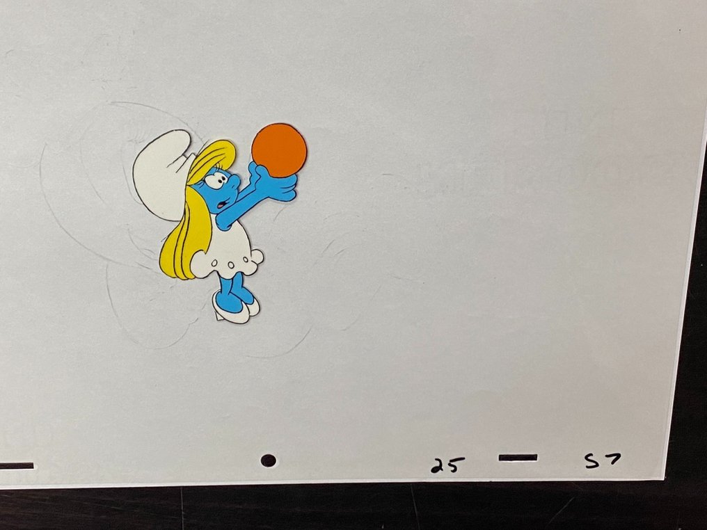The Smurfs, 1981 - 1 Animación original Cel de Pitufina #2.2