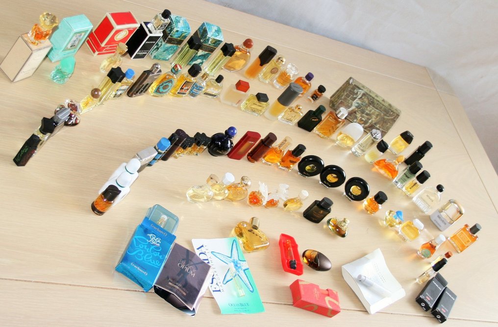 香水瓶 - 特別收藏 75 個香水微縮模型和 8 個樣品 - 玻璃 #3.1