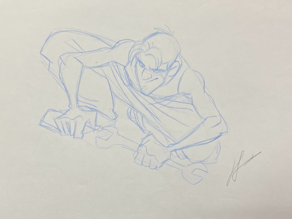 Titan A.E. (2000) - 1 Original animation drawing of Cale Tucker, signed by an animator - very rare! #3.2