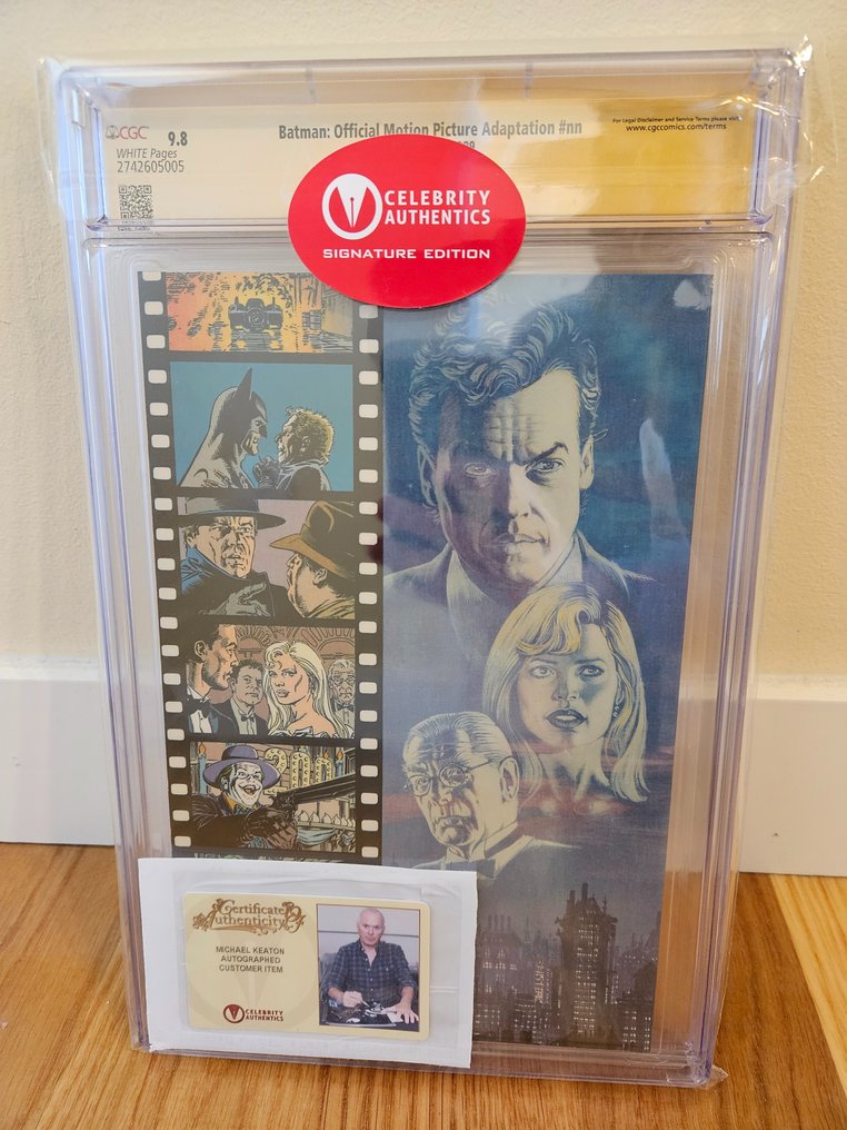 Batman - Official Motion Picture Adaptation Signed By Michael Keaton - CGC Signature Series - 1 Signed graded comic - 1989 - CGC 9,8 #3.1