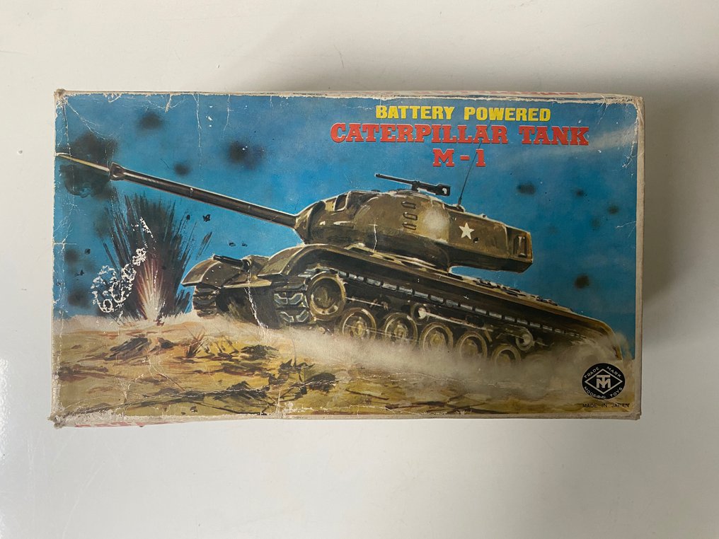 Moderne legetøj  - Bliklegetøj Caterpillar Tank M-1 - 1960-1970 - Japan #1.1