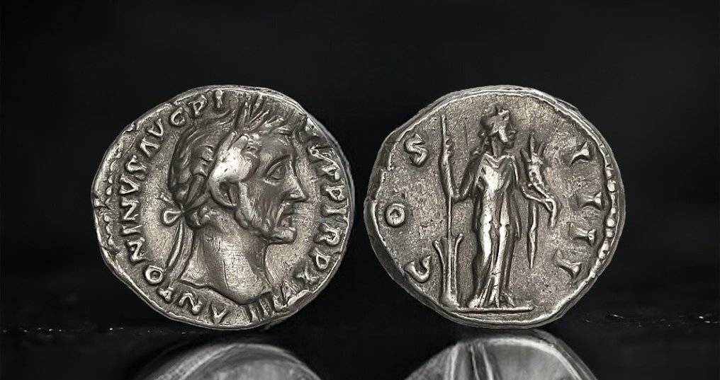 Romarriket. Antoninus Pius (138-161.. Denarius Rome - Fortuna #1.1