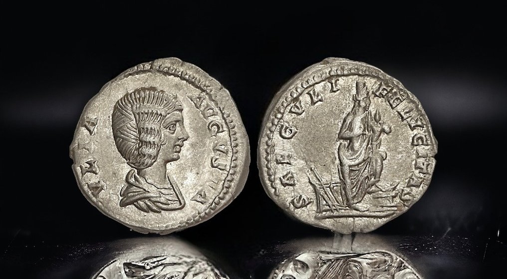 Római Birodalom. Julia Domna (Augusta, AD 193-217). Denarius Rome, circa AD 200 #1.1