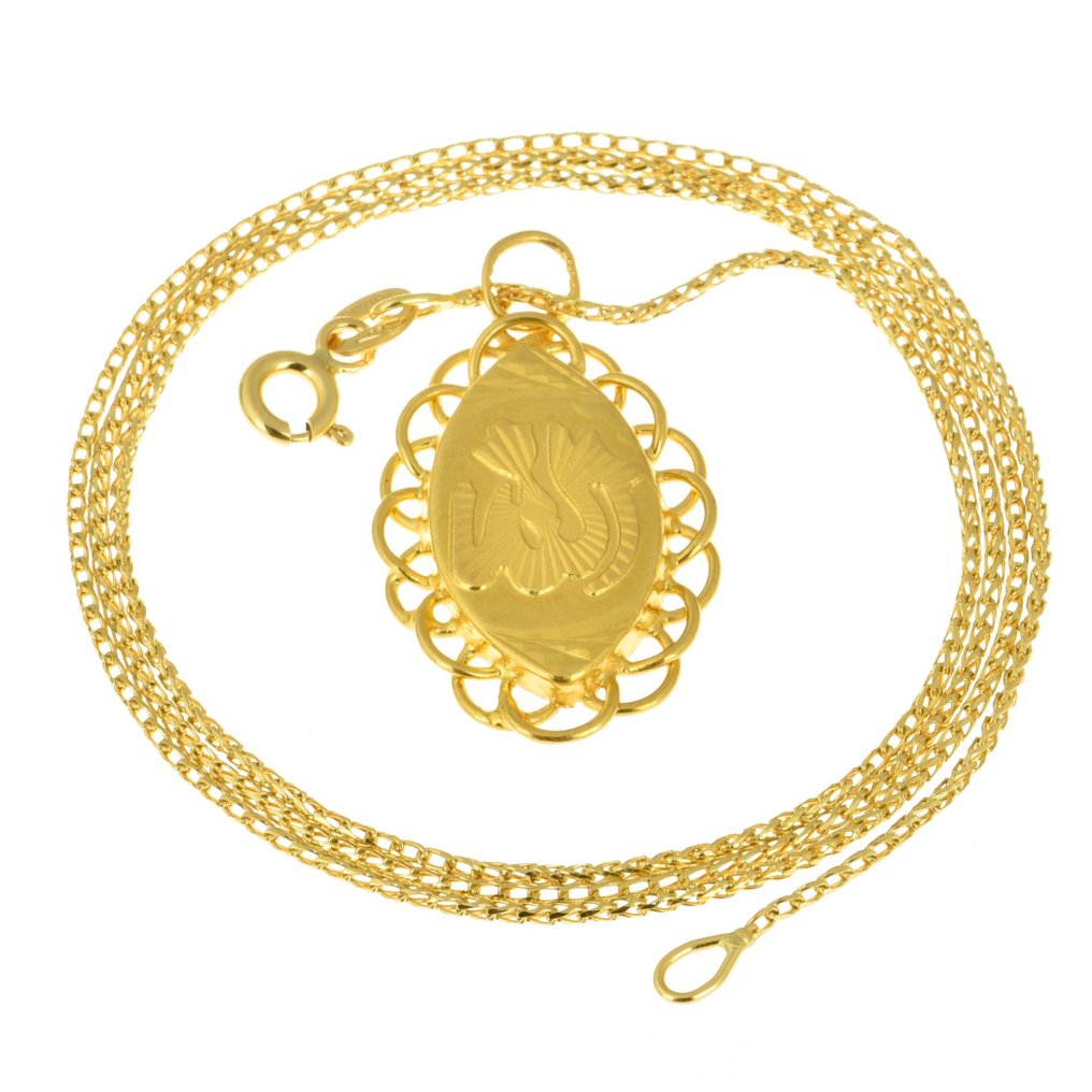 Halsband med hänge - 18 kt Gult guld #1.1
