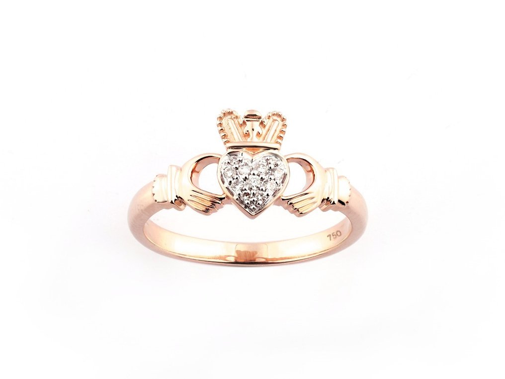 Δαχτυλίδι - 18 καράτια Ροζ χρυσό -  0.07ct. tw. Διαμάντι (Φυσικό)  #1.0