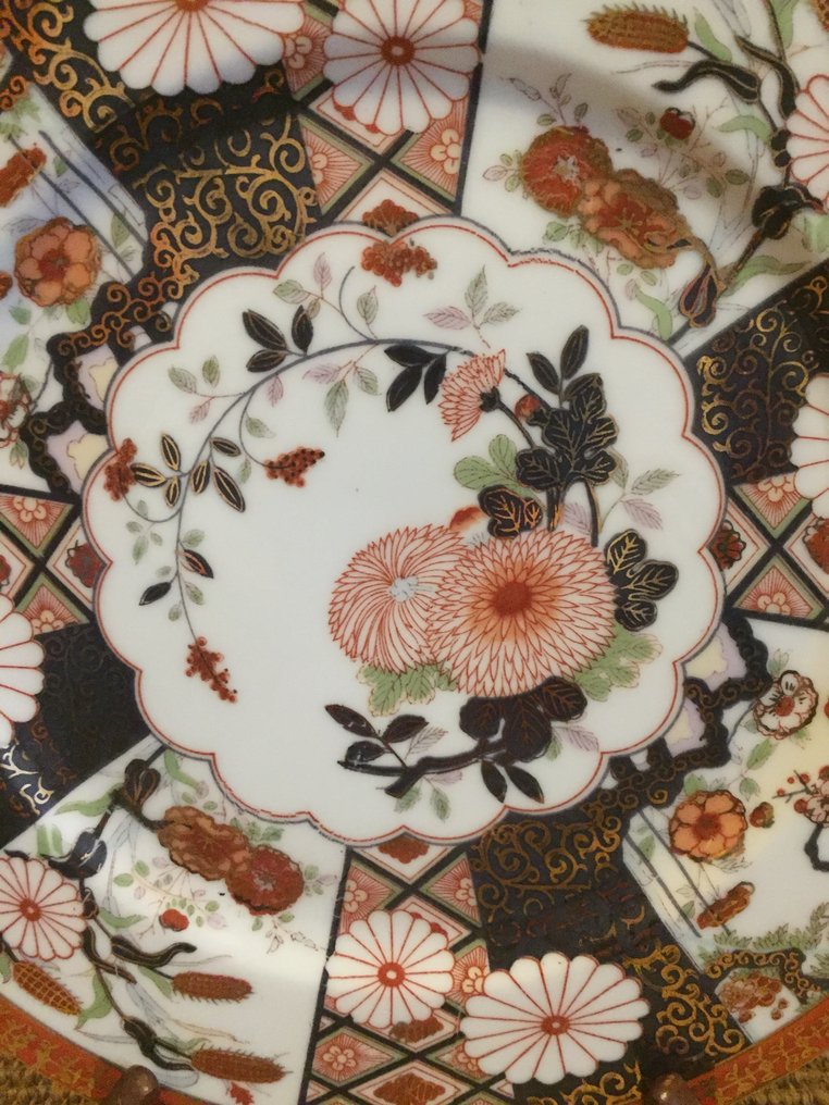 Cadre assiette décoration imari Porcelaine-ornement mural - Ramme  - porselen #2.1