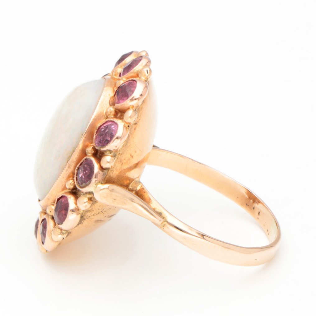 Ring - 14 kt. Yellow gold Opal - Spinel #2.1