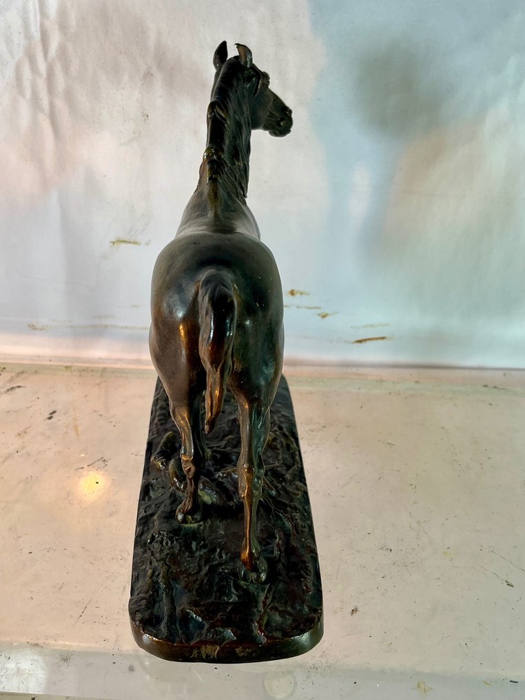 Pierre-Jules Mêne, d’après le modèle - Escultura, Le cheval Ibrahim - 20 cm - Bronce patinado #2.1