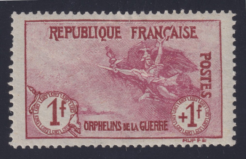 Franciaország 1918 - SM, n° 154, Új*, nagyon jó központosítás, Borjak aláírása és Brun által hitelesített. Lenyűgöző - Yvert #1.1