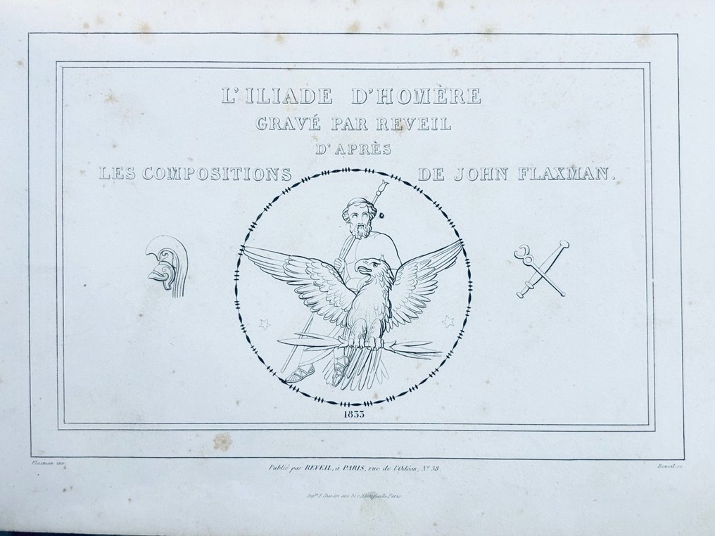 Jahn Flaxman / Achille Reveil /  Dante, Homère, Eschyle, Hésiode - Recueil des compositions pour La Divine Comédie: L' Odyssée &  L'Iliade ... - 1833-1847 #3.3