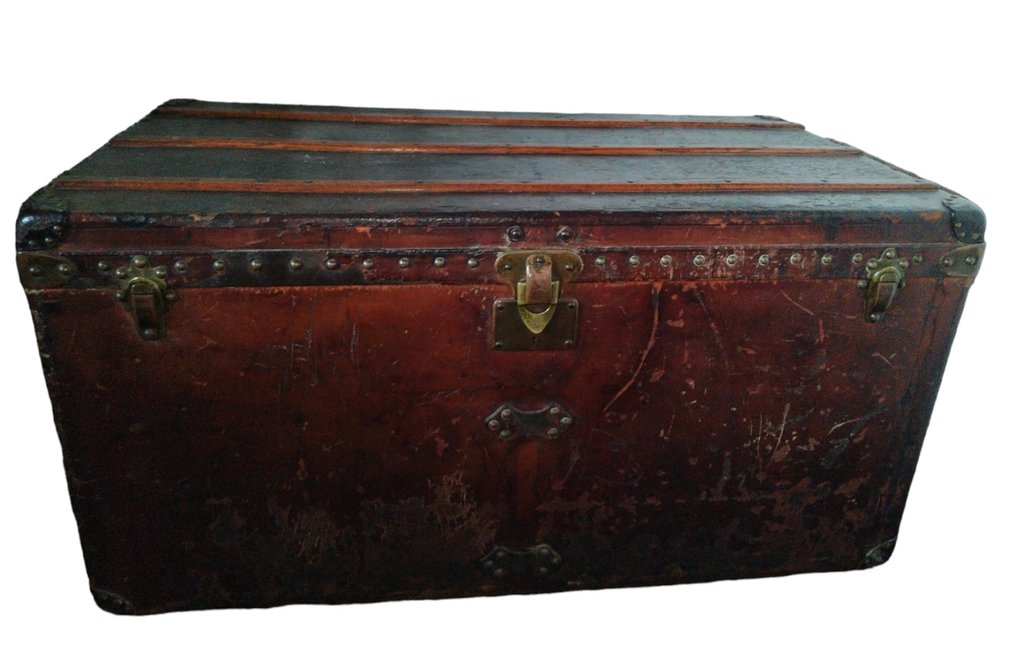Louis Vuitton - Wardrobe Trunk in Leather dating after 1912 - Resekoffert #1.1