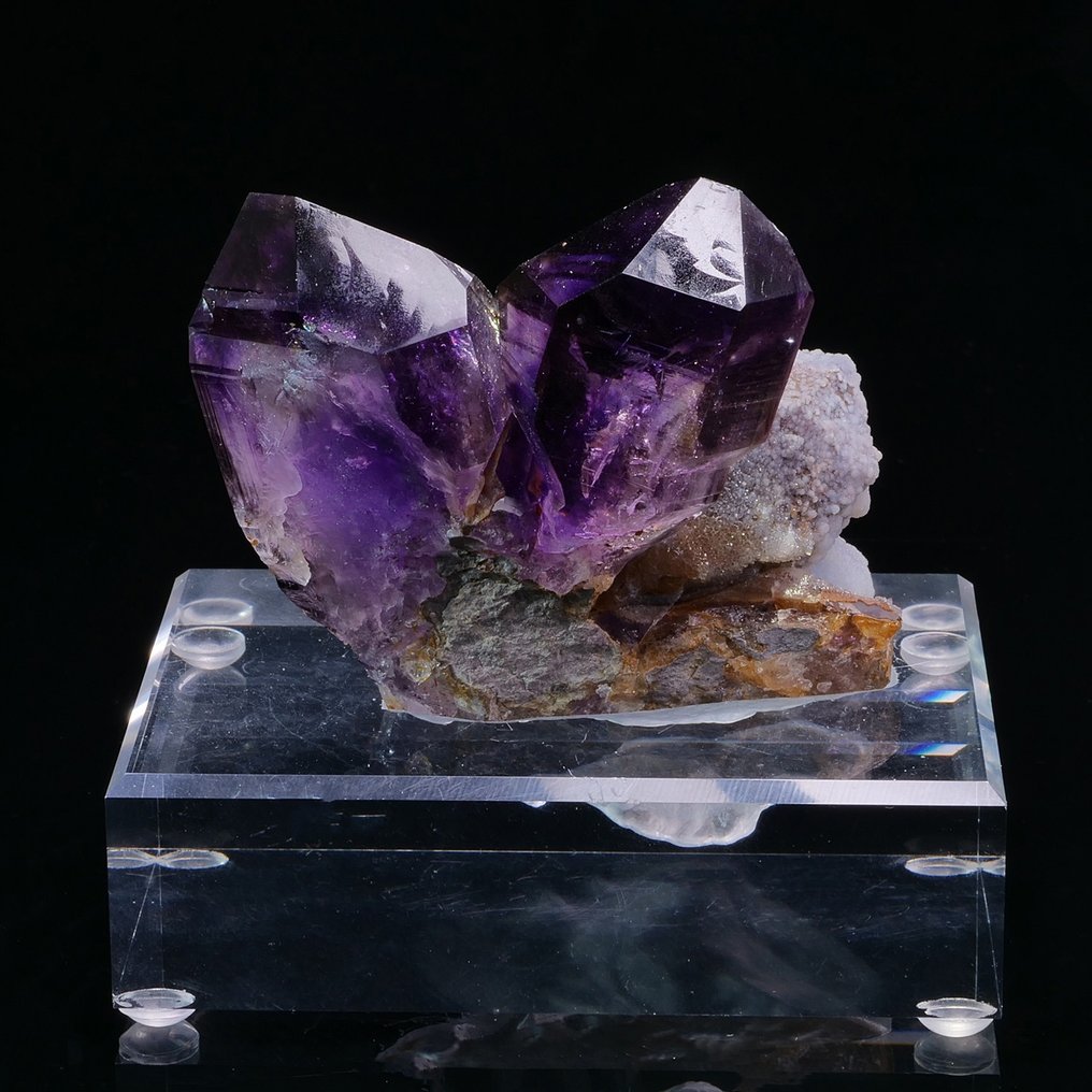 Amethyst ohne Beschädigung, perfekte Kristalle Kristalle - Höhe: 9.2 cm - Breite: 7.4 cm- 200 g - (1) #2.1