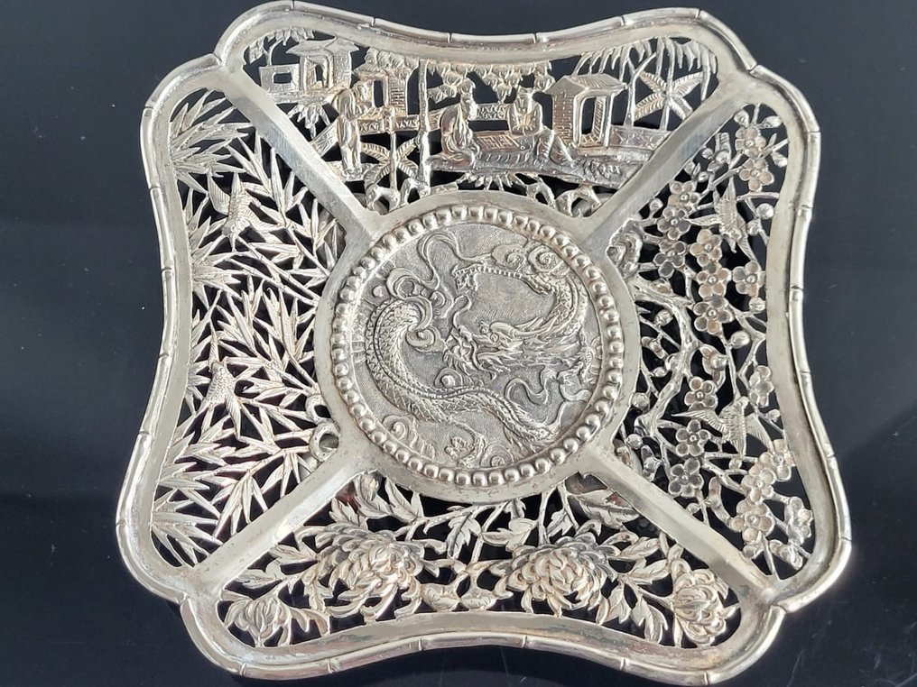 LUEN WO /Szanghaj - Plate - .925 silver #1.1