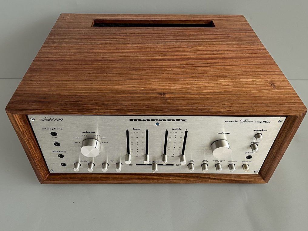 Marantz - Modelo 1120 com caixa de madeira Meranti - Amplificador integrado de estado sólido #3.2