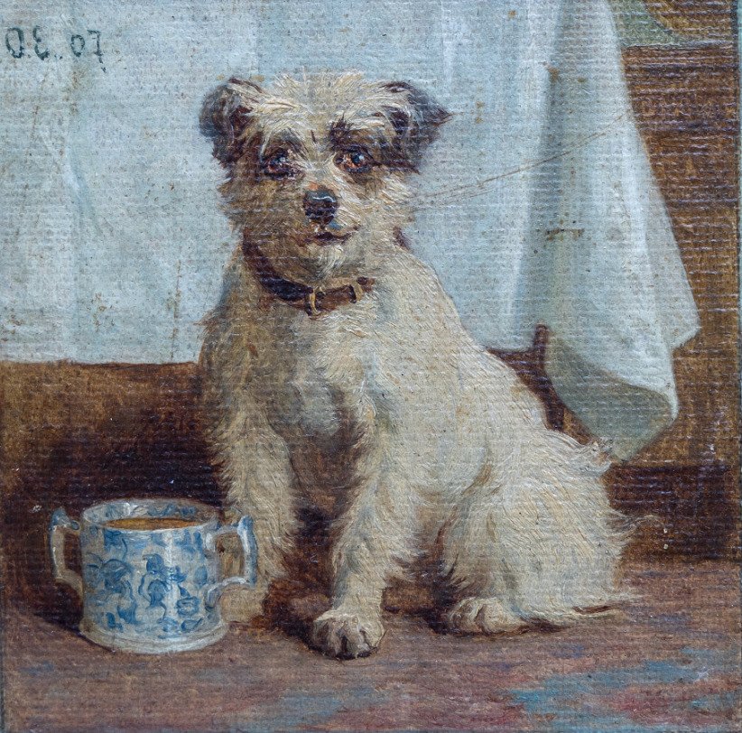 Otto Eerelman (1839-1926) - Hondje met beker #3.3