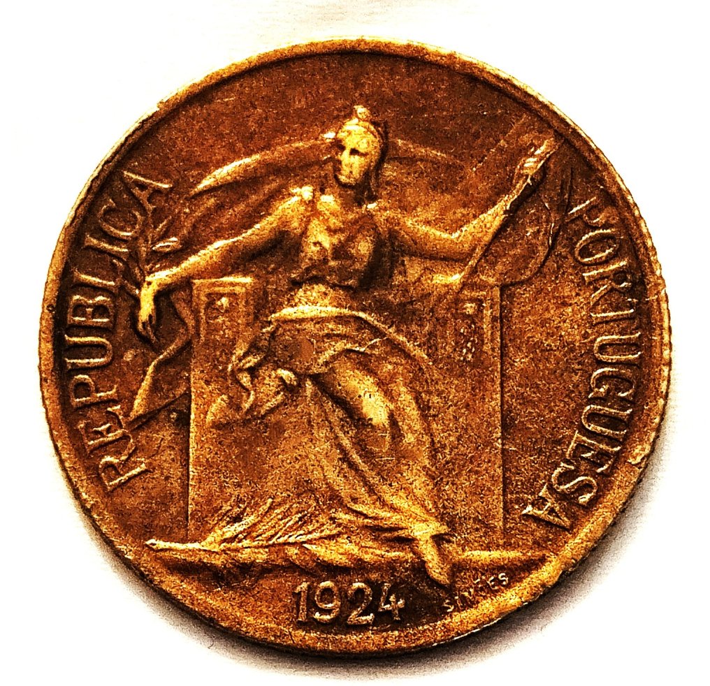 葡萄牙. Republic. 50 centavos - Set - 1924 + 1926 - Bronze/Alumínio - Rara #1.2