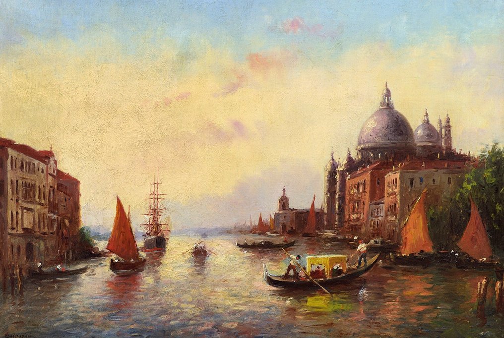 Luigi Gasparini (1856-1926) - Veduta di Venezia #1.1