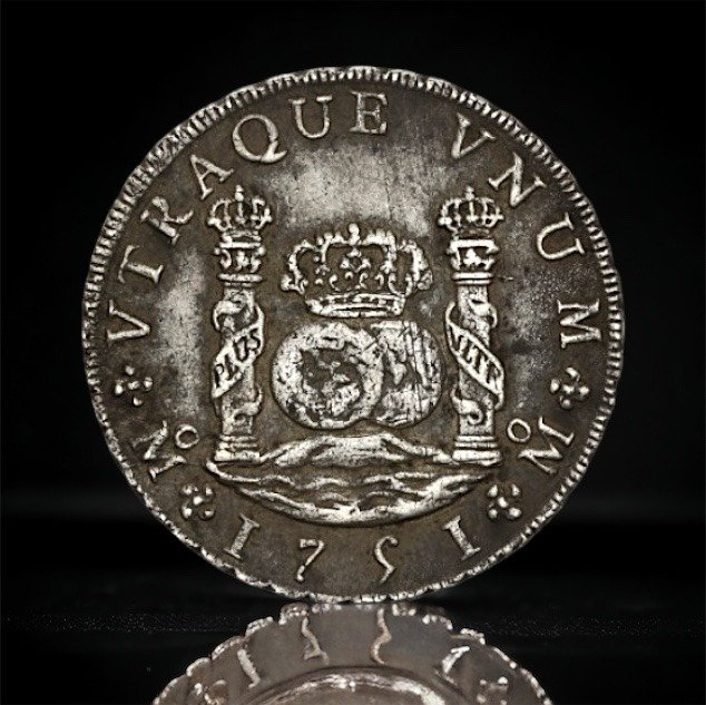 Espanha. Fernando VI (1746-1759). 8 Reales 1751 Mexico MF #1.2