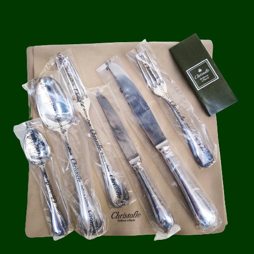 Christofle - Cutlery set (6) - Rubans - silver metal #1.1
