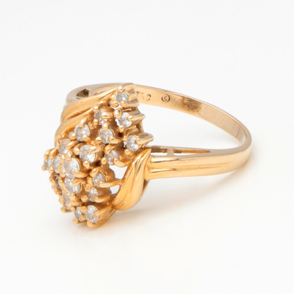 Anello - 14 carati Oro giallo -  0.42ct. tw. Diamante #1.1