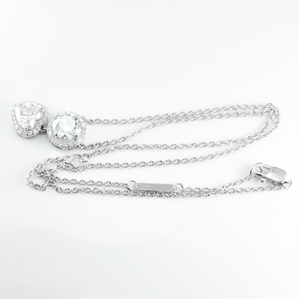 Necklace - 14 kt. White gold -  3.54ct. tw. Diamond  (Lab-grown) - Diamond #1.2