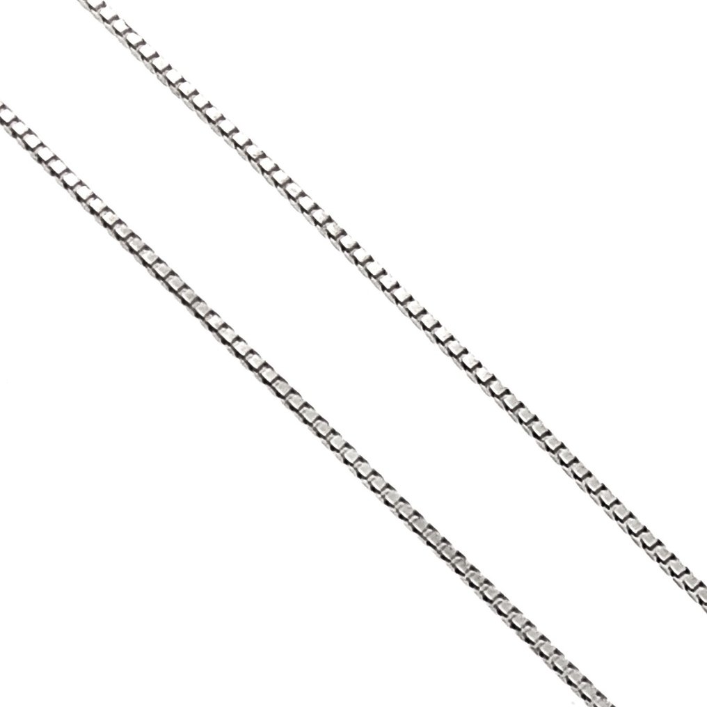Halsband med hänge - 18 kt Vittguld -  0.30 tw. Diamant #1.2