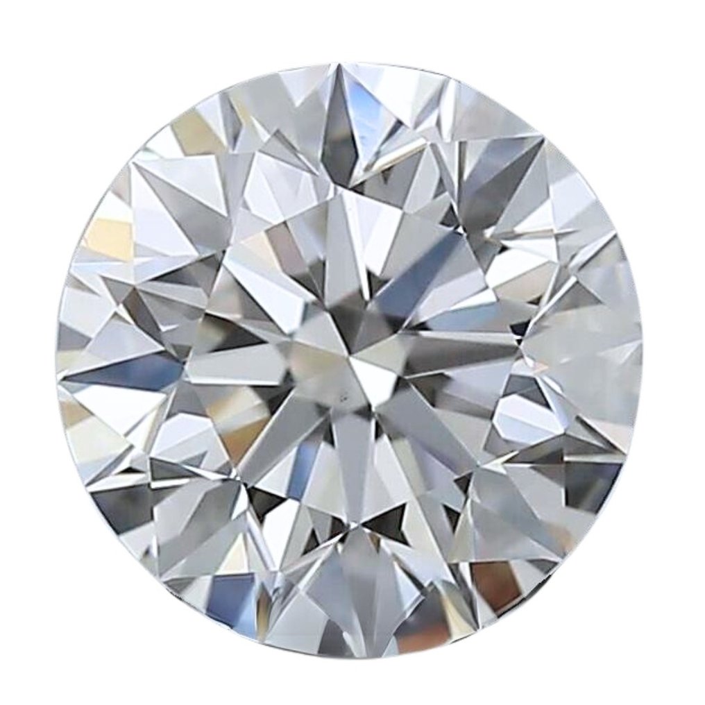 1 pcs Diament  (Naturalny)  - 0.41 ct - okrągły - F - VS2 (z bardzo nieznacznymi inkluzjami) - Gemological Institute of America (GIA) - idealnie oszlifowany diament #1.1
